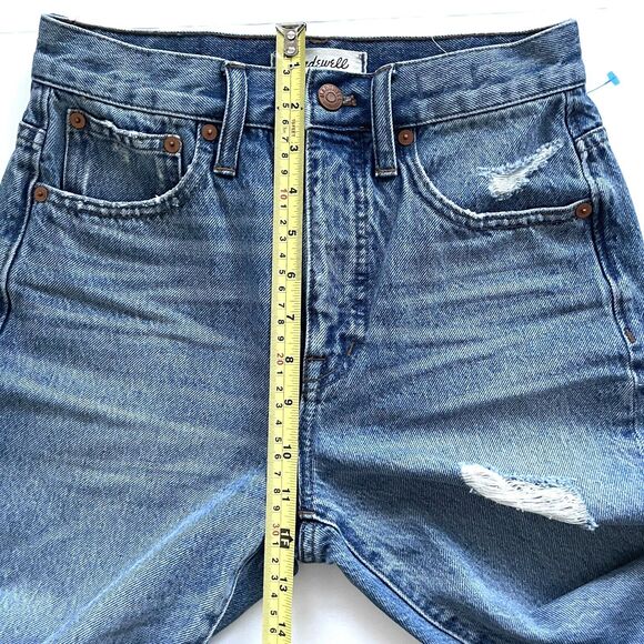 MADEWELL Women’s Classic Straight Jeans High Rise Destructed Edition - Picture 6 of 12